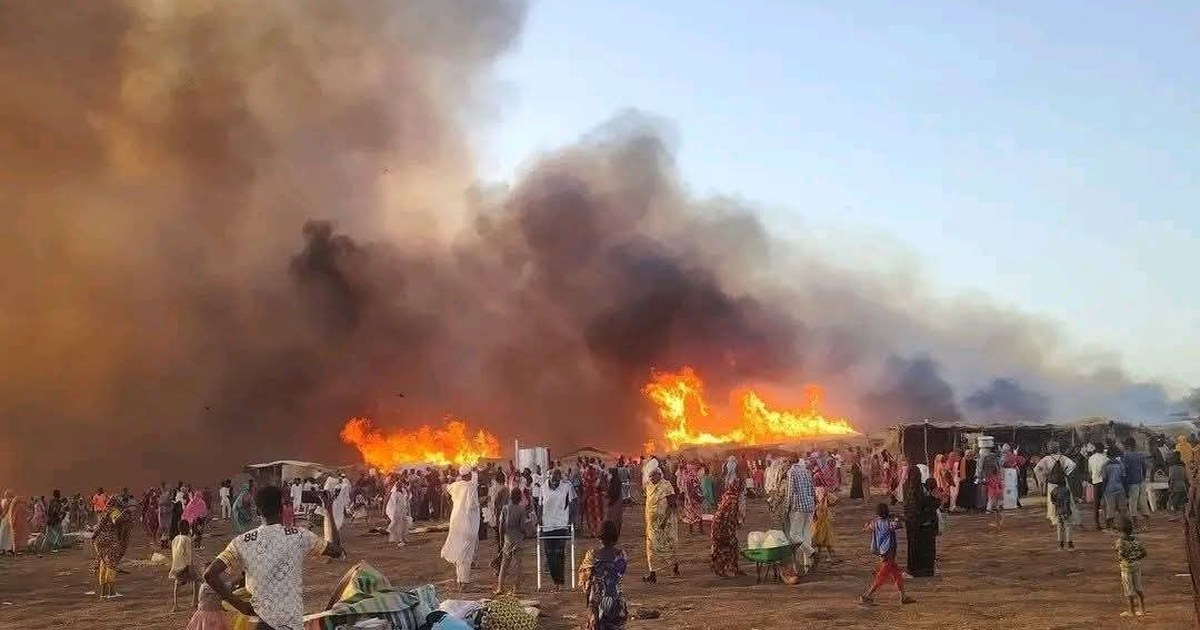 مصرع 5 أطفال وامرأتين في حريق بمخيم للنازحين في دارفور